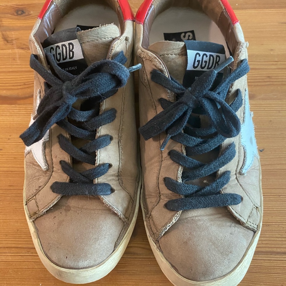 Golden Goose Tan Suede Sneakers - Picture 3 of 16